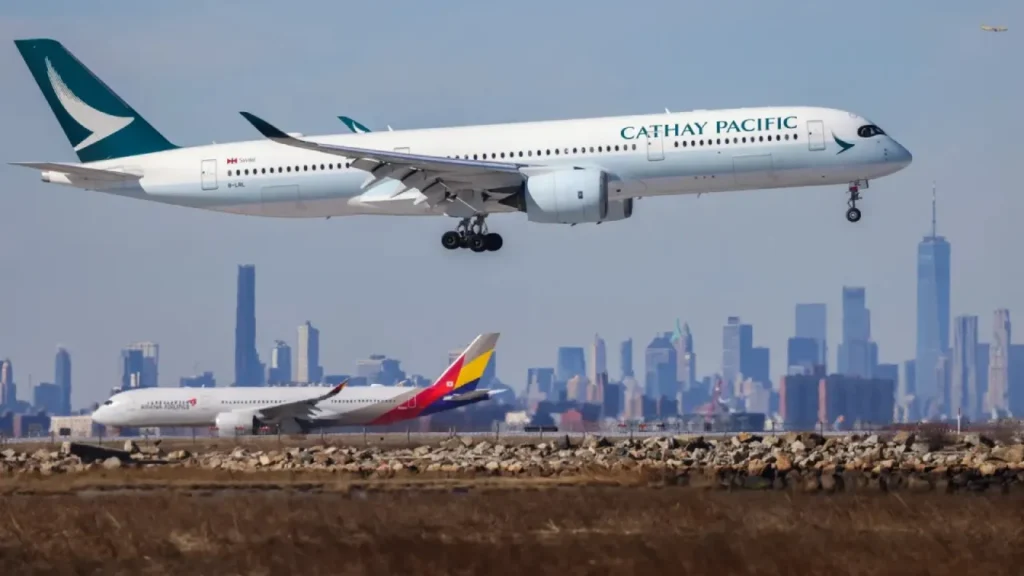 Cathay Pacific Airlines Arrivals at JFK Terminal